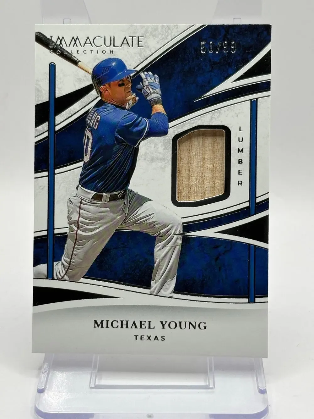 2026 Panini Immaculate Michael Young Game Used Bat Relic Lumber 50/99 SP Rangers